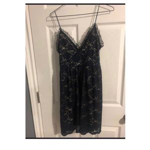 Navy Blue Lace Dress